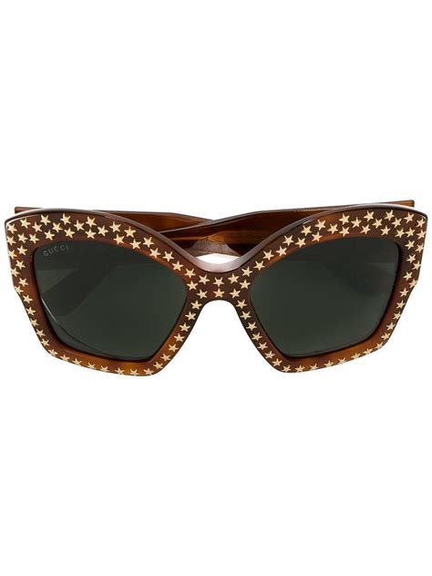 gucci star studded sunglasses|gucci star sunglasses women.